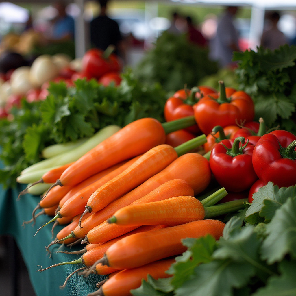 Spring Vegetables: 10 Best Recipes for Seasonal Cooking 2 A colorful display of spring vegetables at a local farmers’ market.